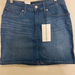 NWT Calvin Klein Jean Skirt
